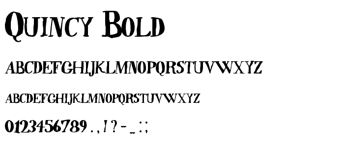 Quincy Bold font